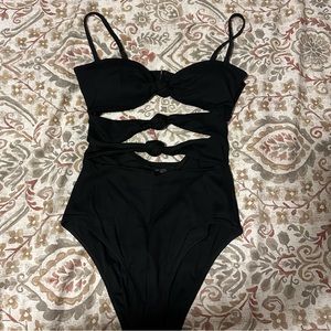Aerie Ribbed Triple Knot one piece swimsuit